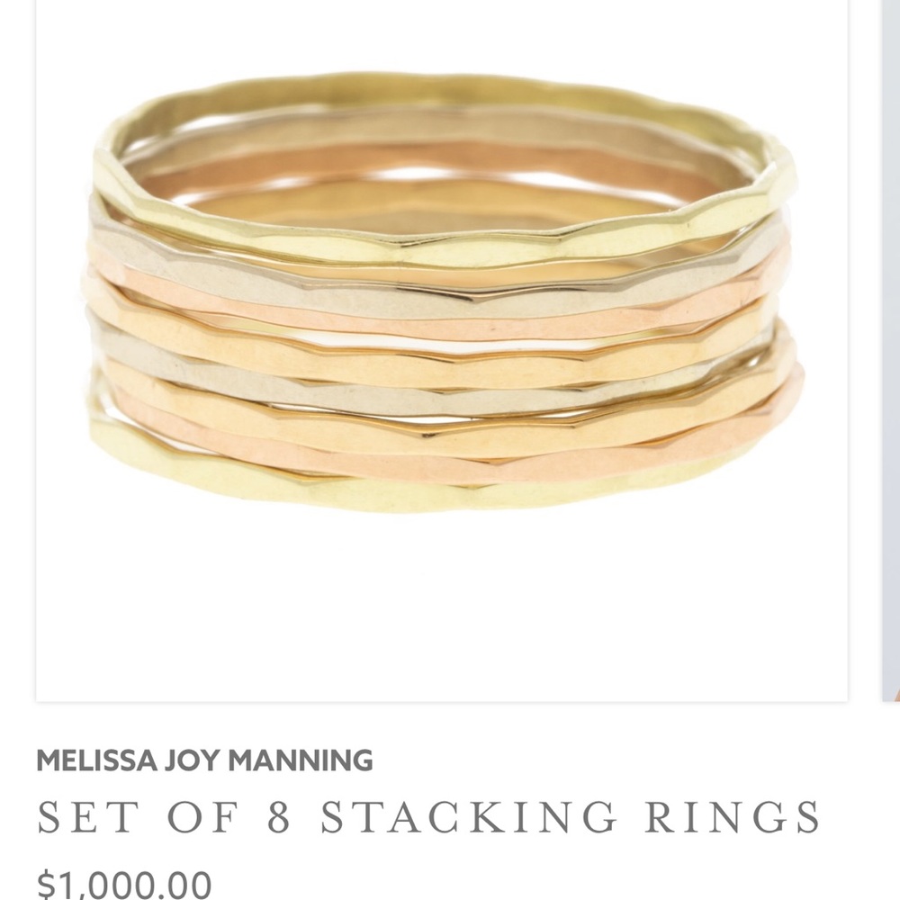 Melissa Joy Manning Set of 8 Stacking Rings